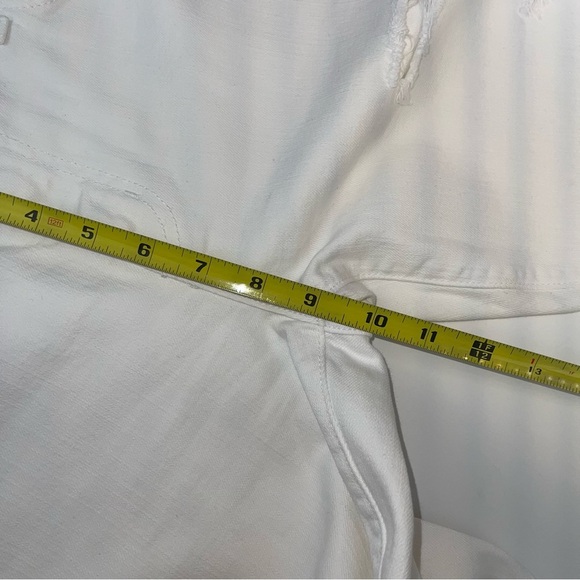 current elliott the stiletto white ripped released hem jean - Picture 14 of 17